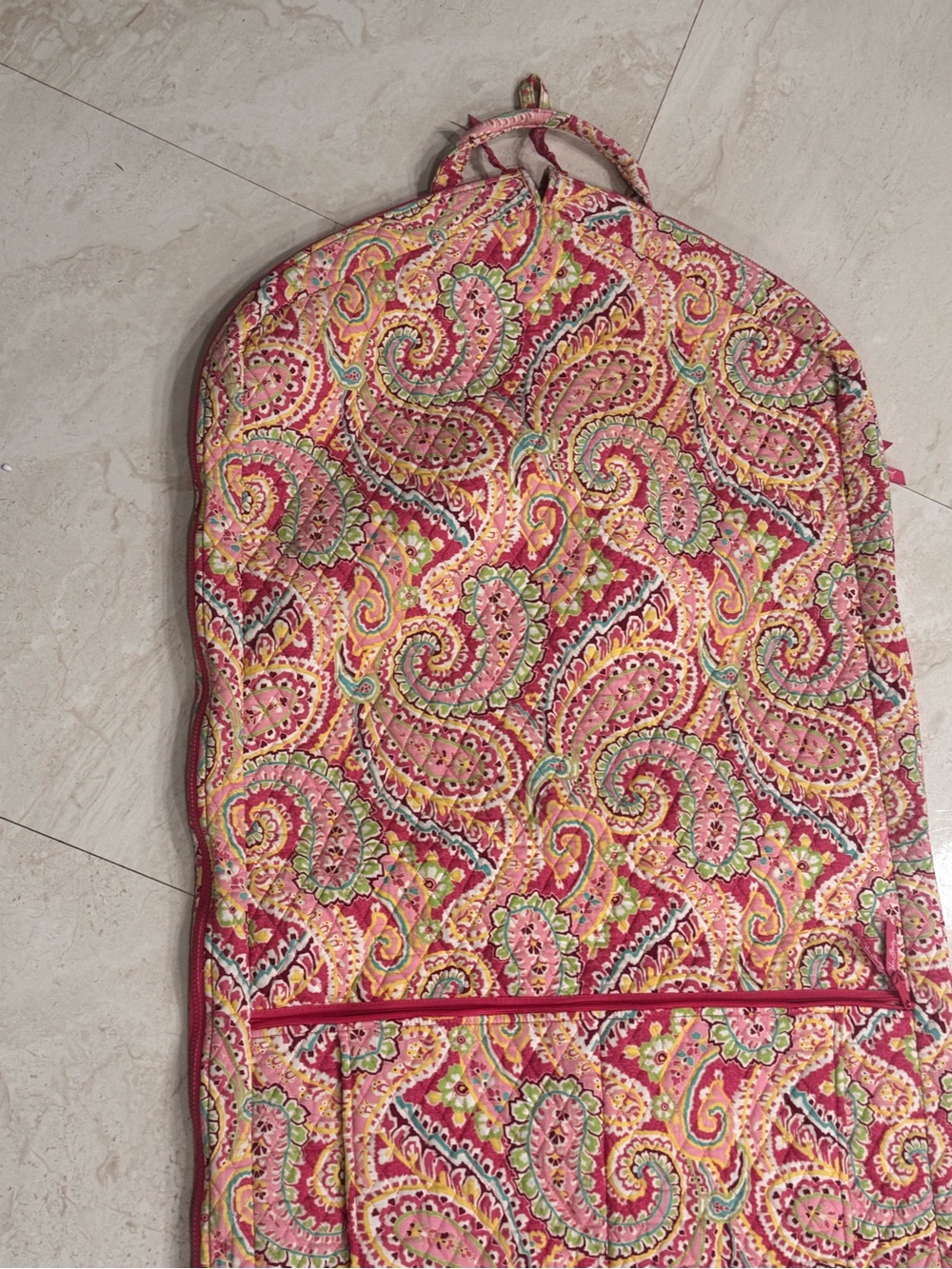 Vera Bradley Pink Paisley Quilted Garment Bag